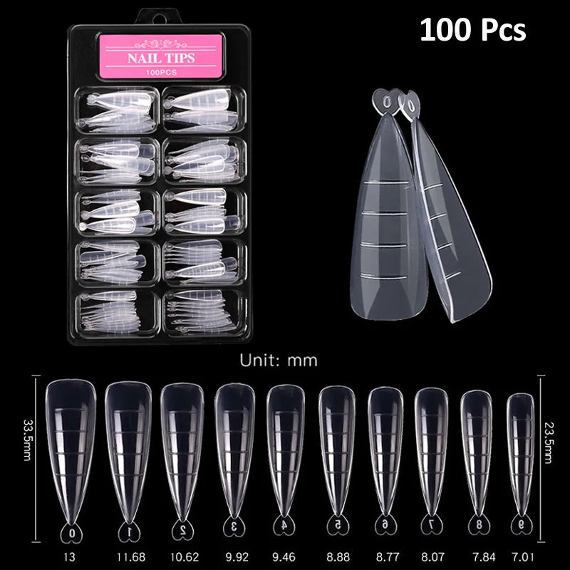 Nail Extension Forms – Quick Build Gel & Acrylic Molds 100–120 Pcs