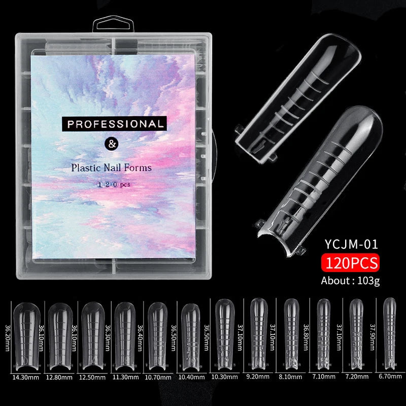 Nail Extension Forms – Quick Build Gel & Acrylic Molds 100–120 Pcs