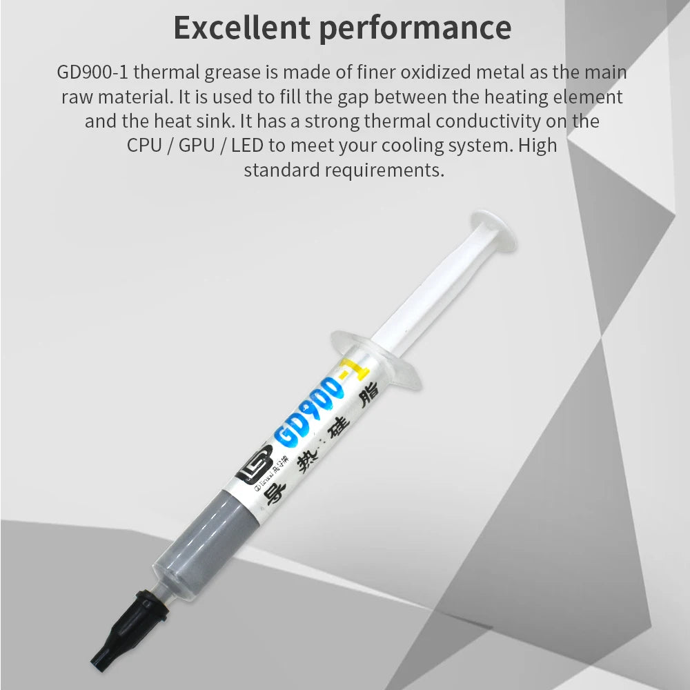 TISHRIC GD900-1 Thermal Paste CPU GPU Heatsink 1–30g Thermal Paste PRIMED