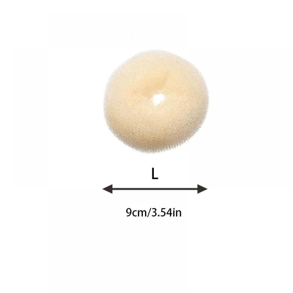 Hair Donut Bun Maker – Foam Sponge Updo Styling Tool Hair Bun Maker PRIMED Beige-L United States