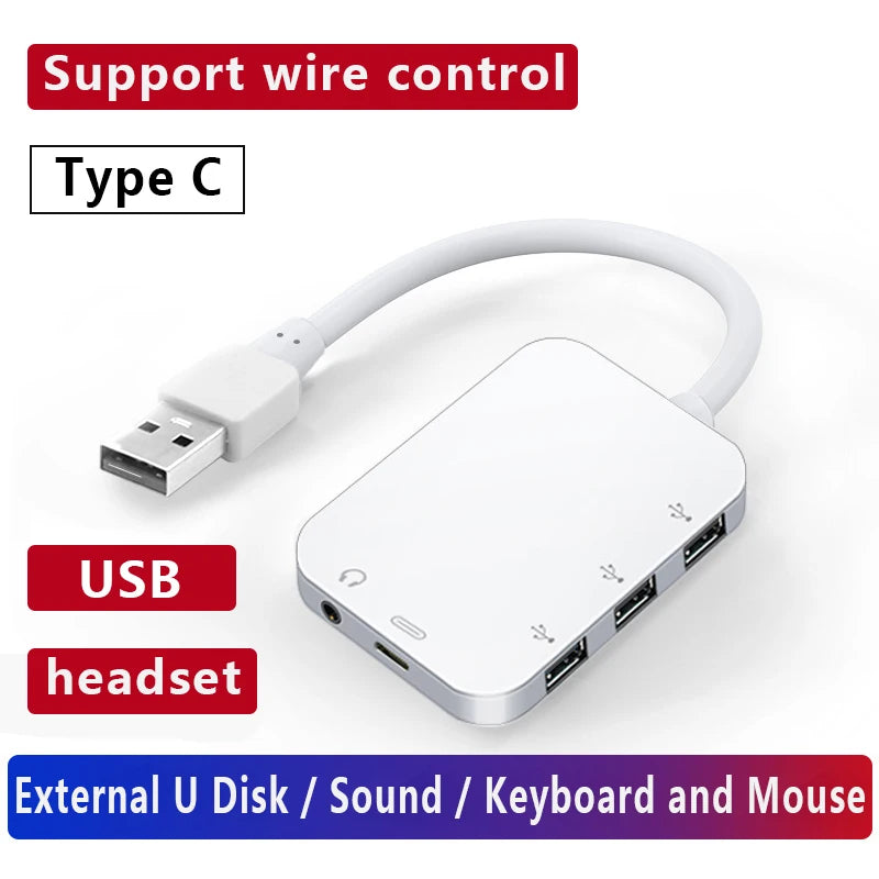 UTHAI C08 5-in-1 USB-C Hub Docking Station & Headphone Jack