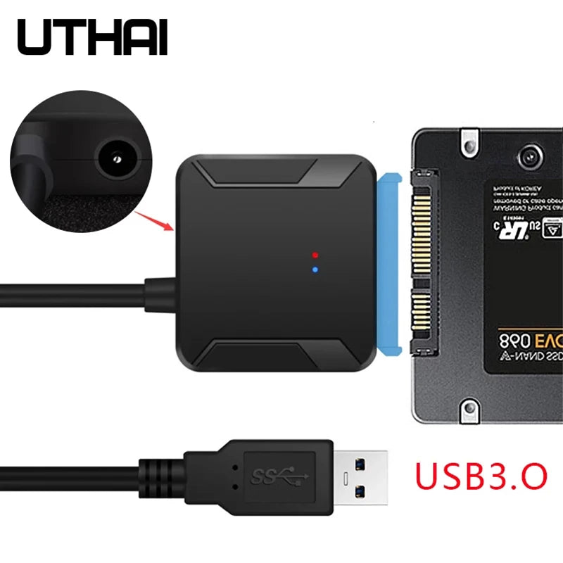 UTHAI T39 USB 3.0 to SATA3 HDD Adapter Cable 5Gbps 2.5/3.5"
