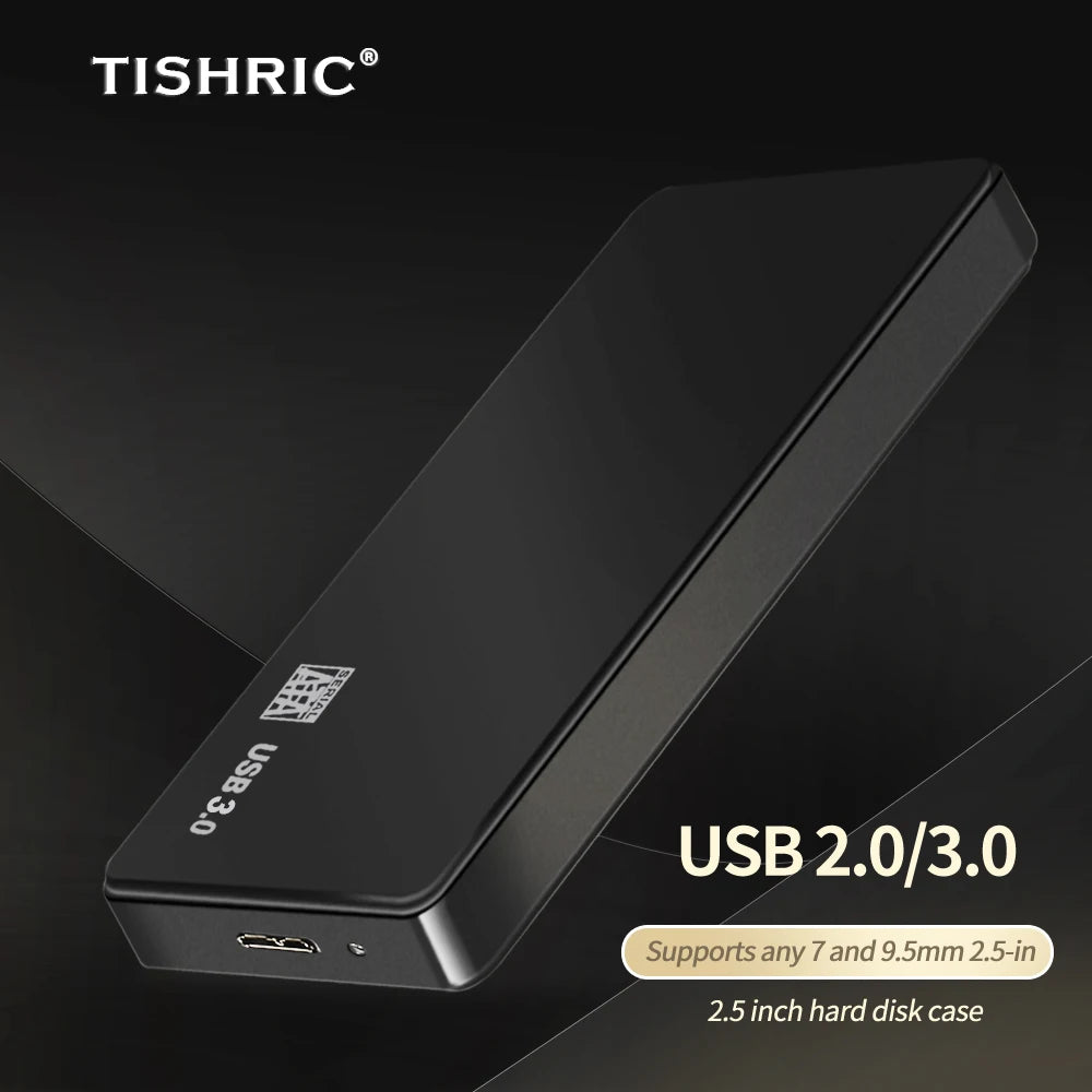TISHRIC 2.5" HDD Enclosure SATA to USB 3.0 – Up to 8TB HDD Enclosure PRIMED