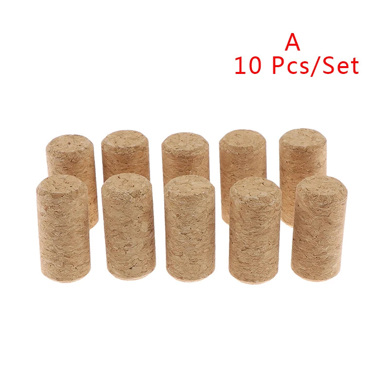 10-Pack Straight Wooden Wine Bottle Stoppers & Corks Set Wine Bottle Stoppers PRIMED Blue