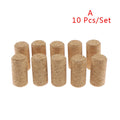 10-Pack Straight Wooden Wine Bottle Stoppers & Corks Set Wine Bottle Stoppers PRIMED Blue