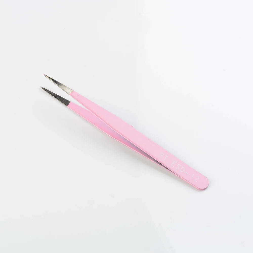 Stainless Steel Eyelash Extension Tweezers Straight & Curved