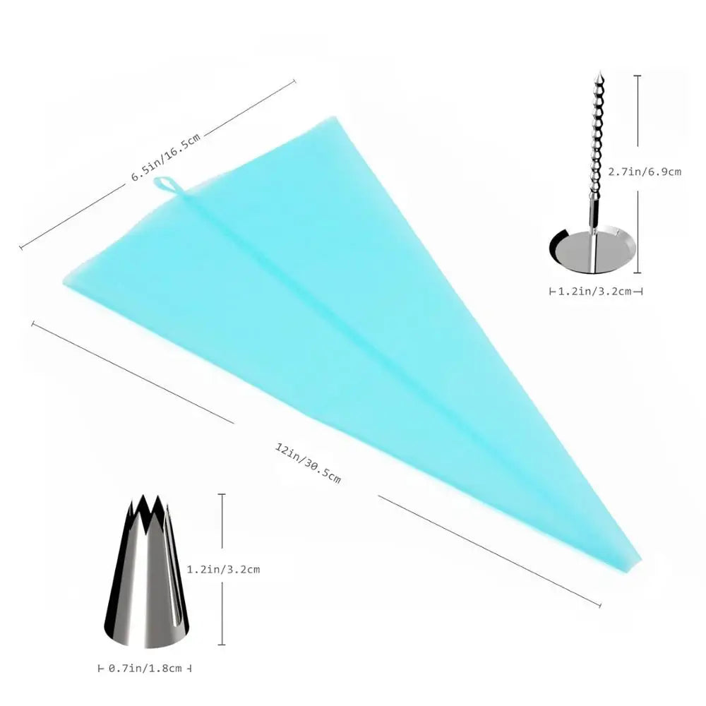 LMETJMA 42-Pc Cake Decorating Kit – 36 Piping Nozzles & Bags Cake Decorating Kit PRIMED