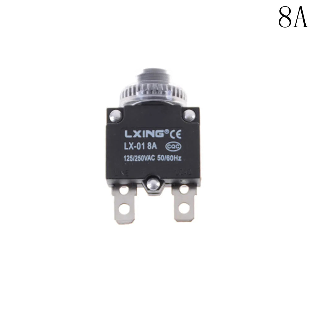 Thermal Circuit Breaker Overload Protector 5A–20A Push Button
