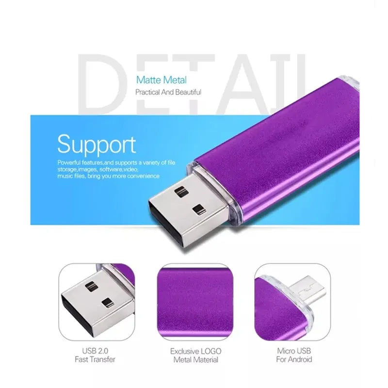 10-Pack OTG USB 2.0 Flash Drives 2-in-1 | Free Custom Logo OTG USB Flash Drive PRIMED