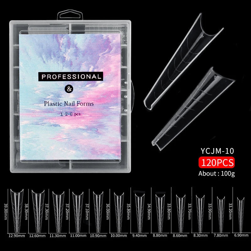 Nail Extension Forms – Quick Build Gel & Acrylic Molds 100–120 Pcs