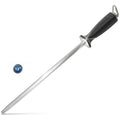 LMETJMA 12-Inch Diamond Honing Rod | Kitchen Knife Sharpener Knife Honing Rod PRIMED L