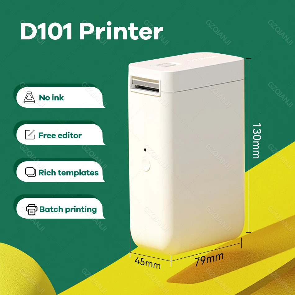 Niimbot D101 25mm Bluetooth Thermal Label Printer + Label Rolls Thermal Label Printer PRIMED
