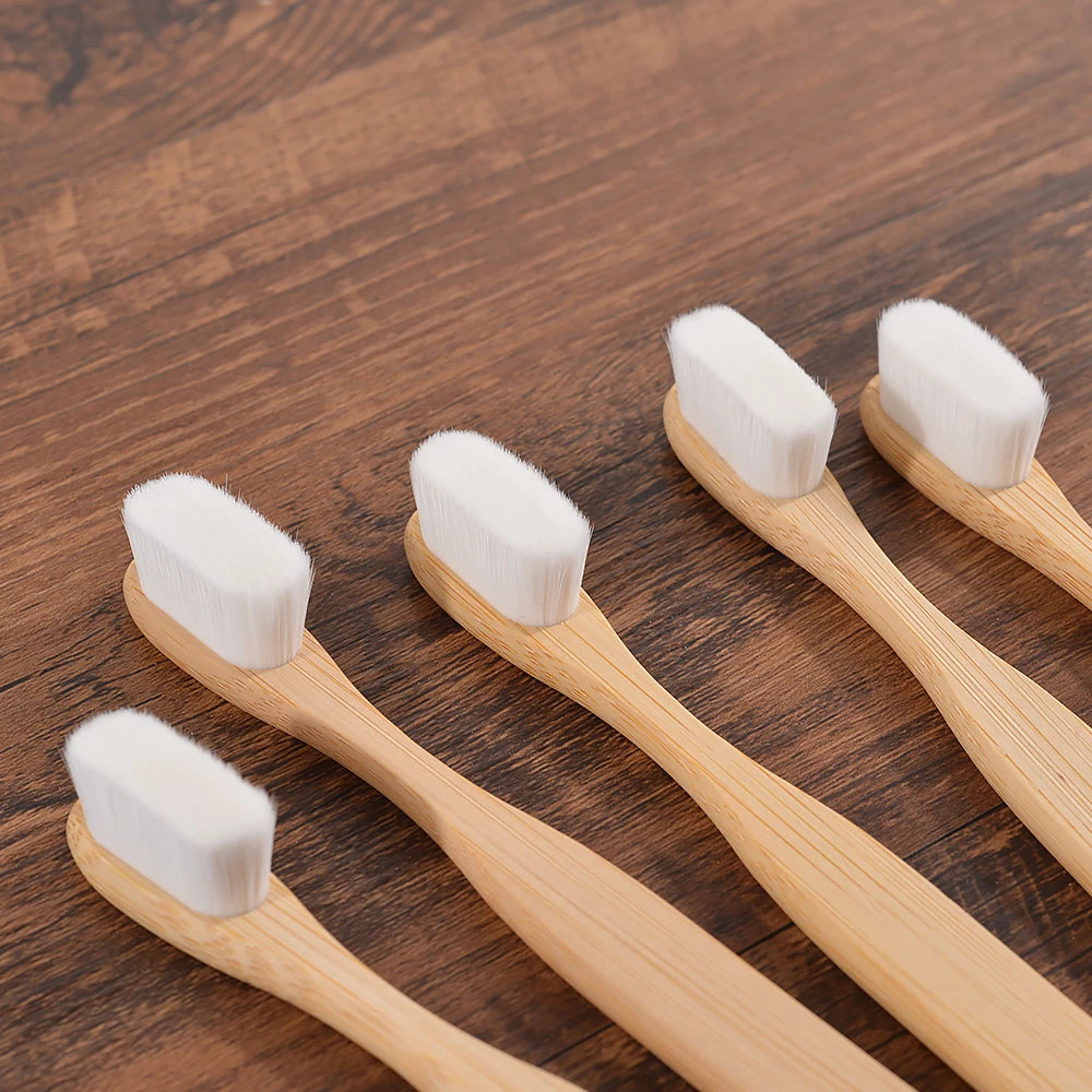 10-Pack Bamboo Nano Soft Toothbrush | Eco-Friendly & Vegan