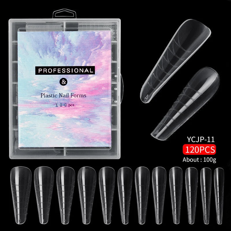 Nail Extension Forms – Quick Build Gel & Acrylic Molds 100–120 Pcs