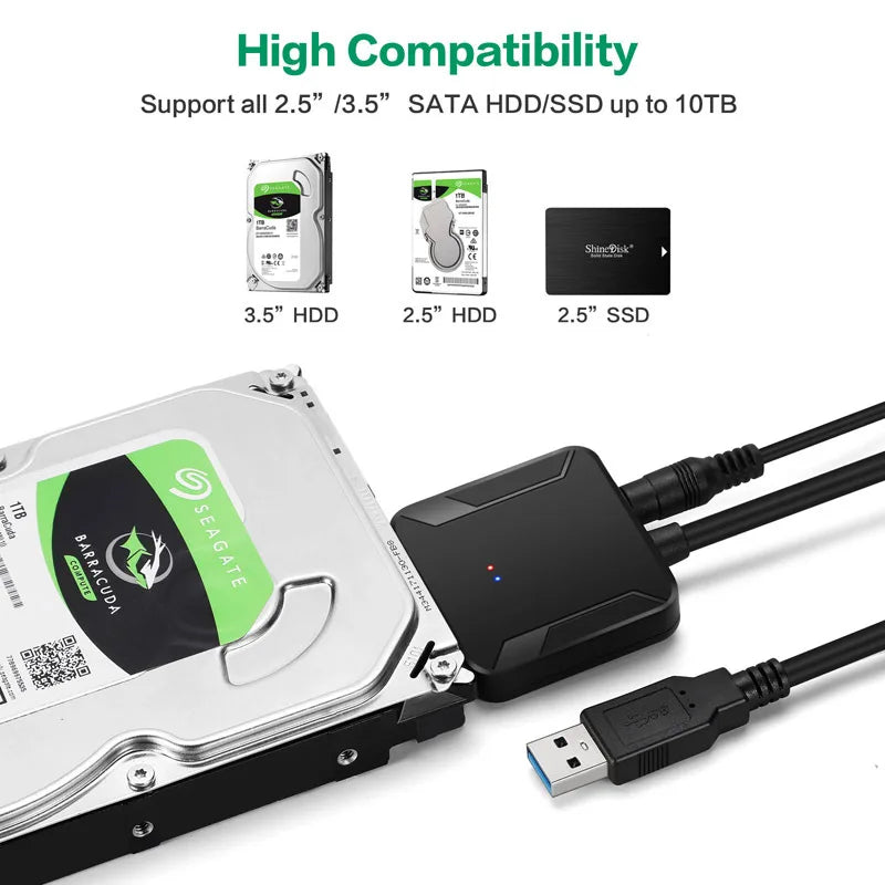 UTHAI T39 USB 3.0 to SATA3 HDD Adapter Cable 5Gbps 2.5/3.5"