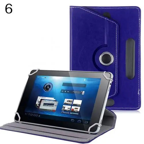 Universal 7–10" Faux Leather Tablet Case 360° Rotating Stand Tablet Case Cover PRIMED 6 For 7 Inch Tablet