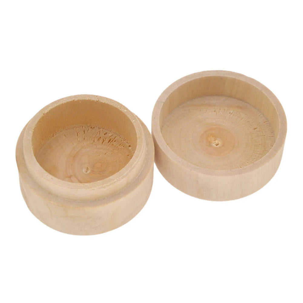 Mini Round Pine Wood Jewelry Gift Box – Ring & Trinket Case Wooden Gift Box PRIMED
