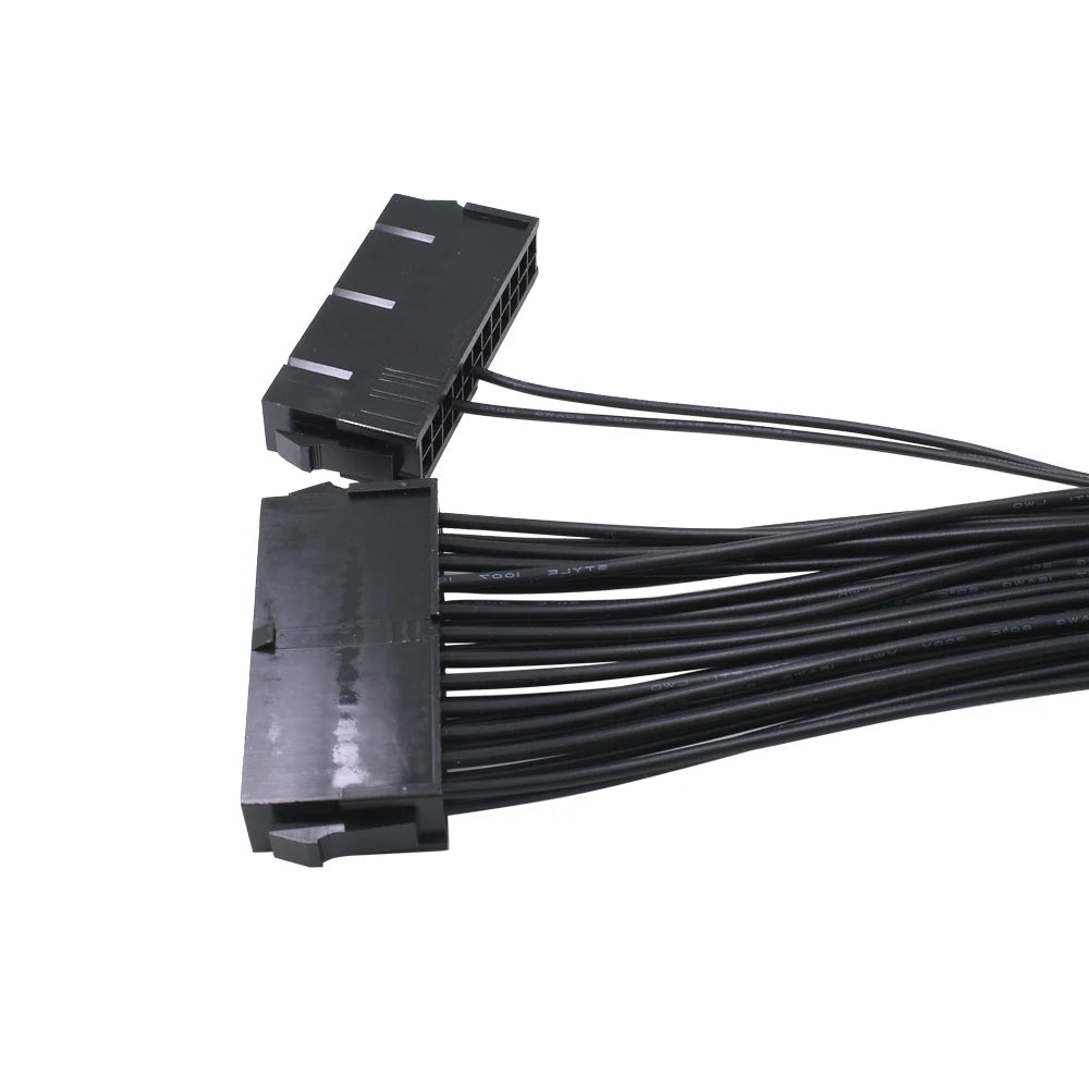 TISHRIC Dual PSU Sync Cable 20+4 24-Pin ATX Power Extension PSU Sync Extension Cable PRIMED