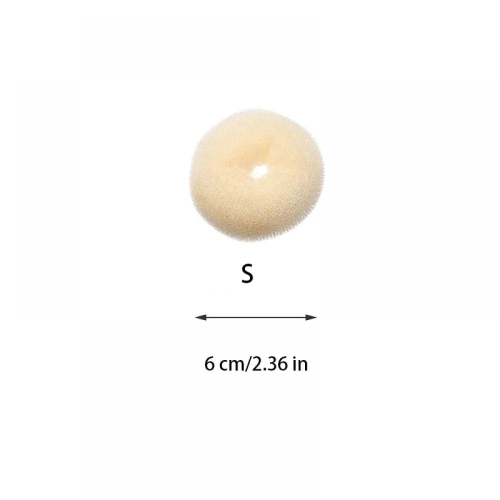 Hair Donut Bun Maker – Foam Sponge Updo Styling Tool Hair Bun Maker PRIMED Beige-S United States