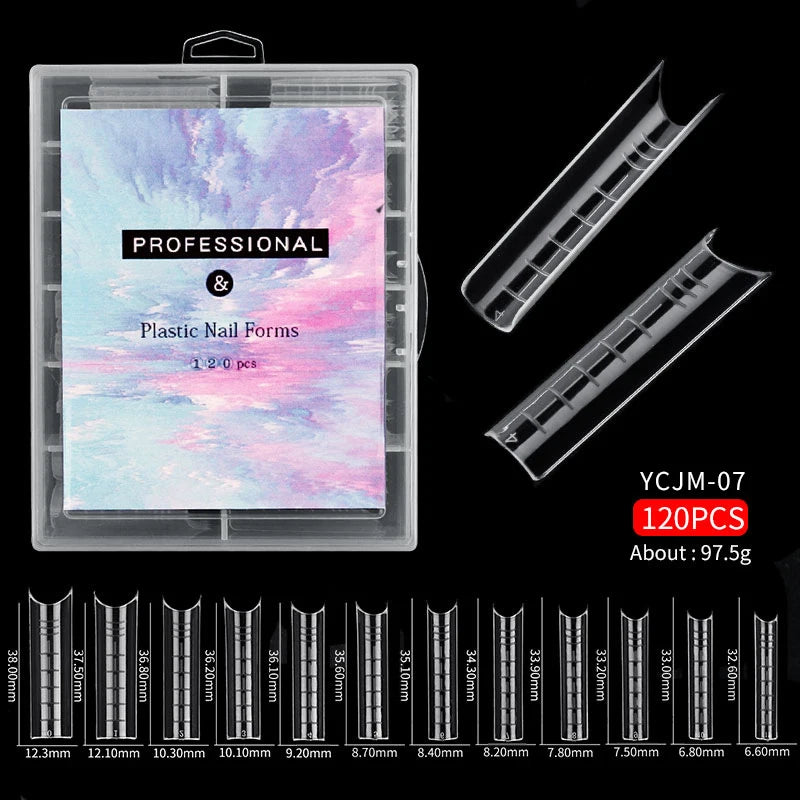 Nail Extension Forms – Quick Build Gel & Acrylic Molds 100–120 Pcs