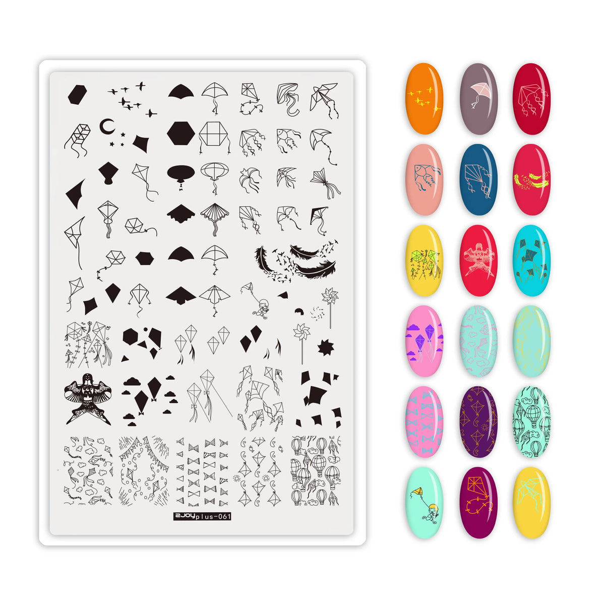 MAFANAILS Big Nail Stamping Plates – Flower & Geometric DIY Nail Stamping Plate PRIMED PLUS61