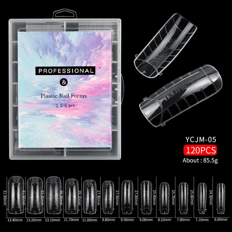 Nail Extension Forms – Quick Build Gel & Acrylic Molds 100–120 Pcs