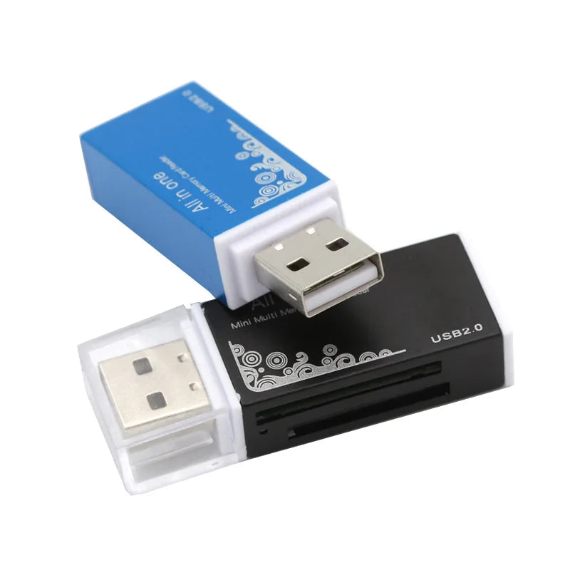 Ceamere 4-in-1 USB 2.0 Aluminum Card Reader – TF SD M2 MS USB Card Reader PRIMED