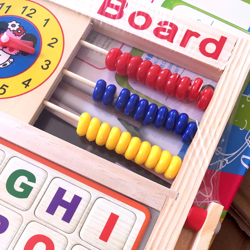 Kids Wooden Magnetic Blackboard Whiteboard & Abacus Toy Set Kids Learning Board PRIMED