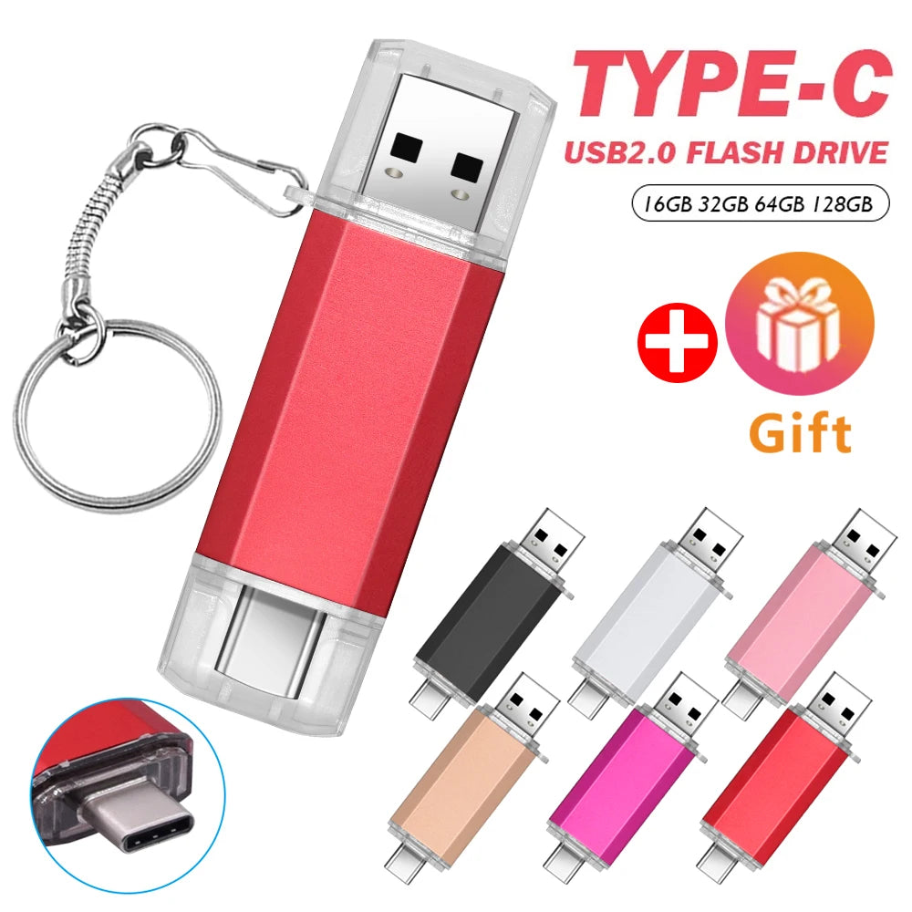 USB Type-C Flash Drive 4GB–256GB | Dual Interface Metal Stick USB Flash Drive PRIMED