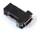 VGA to RJ45 Extender Adapter – CAT5/CAT6 Cable Kit VGA Cable Adapter PRIMED black