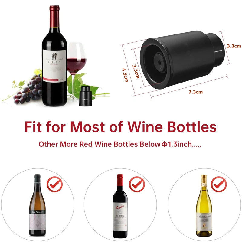 LMETJMA Vacuum Wine Bottle Stopper – Keep Wine Fresh 7 Days Wine Bottle Stopper PRIMED