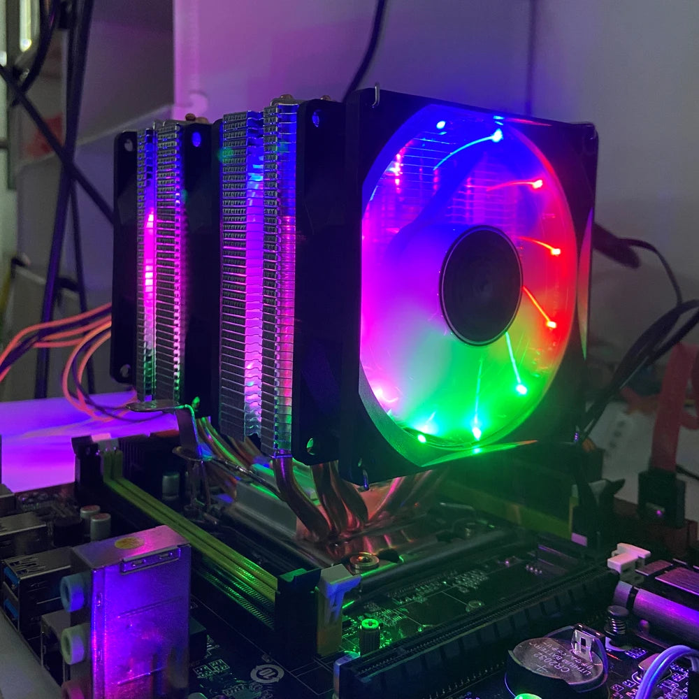 TISHRIC RGB CPU Air Cooler 4/6 Heat Pipes PWM Intel AMD CPU Air Cooler PRIMED