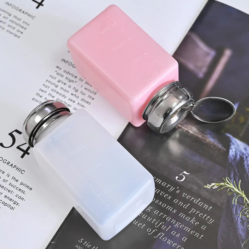 200ml Push-Down Pump Dispenser Bottle – Nail Polish Remover Nail Pump Dispenser PRIMED