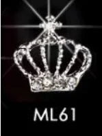3D Crown Nail Charms – Crystal Rhinestone Jewelry 10pcs Nail Art Charms PRIMED ML61-10pcs
