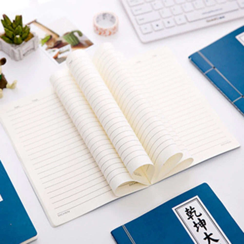 Vintage Chinese Kung Fu A5 Notebook – Martial Arts Script Design Novelty Notebook PRIMED