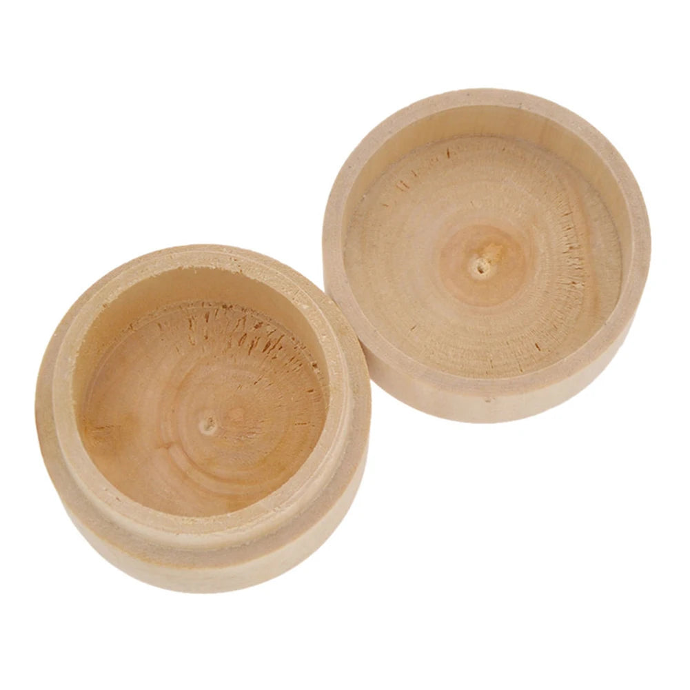 Mini Round Pine Wood Jewelry Gift Box – Ring & Trinket Case Wooden Gift Box PRIMED