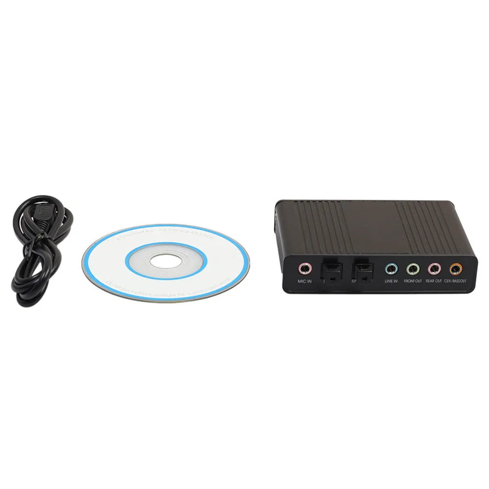 USB 2.0 External 5.1 Channel Optical Audio Sound Card for PC External Sound Card PRIMED