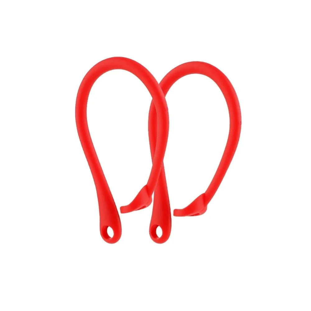 Silicone Anti-Lost Ear Hooks for AirPods 1 2 3 Pro – 1 Pair Earphone Accessories PRIMED Red
