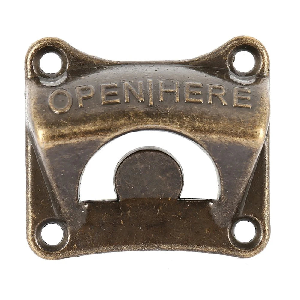 Vintage Bronze Wall-Mounted Zinc Alloy Bottle Cap Opener Wall Bottle Opener PRIMED