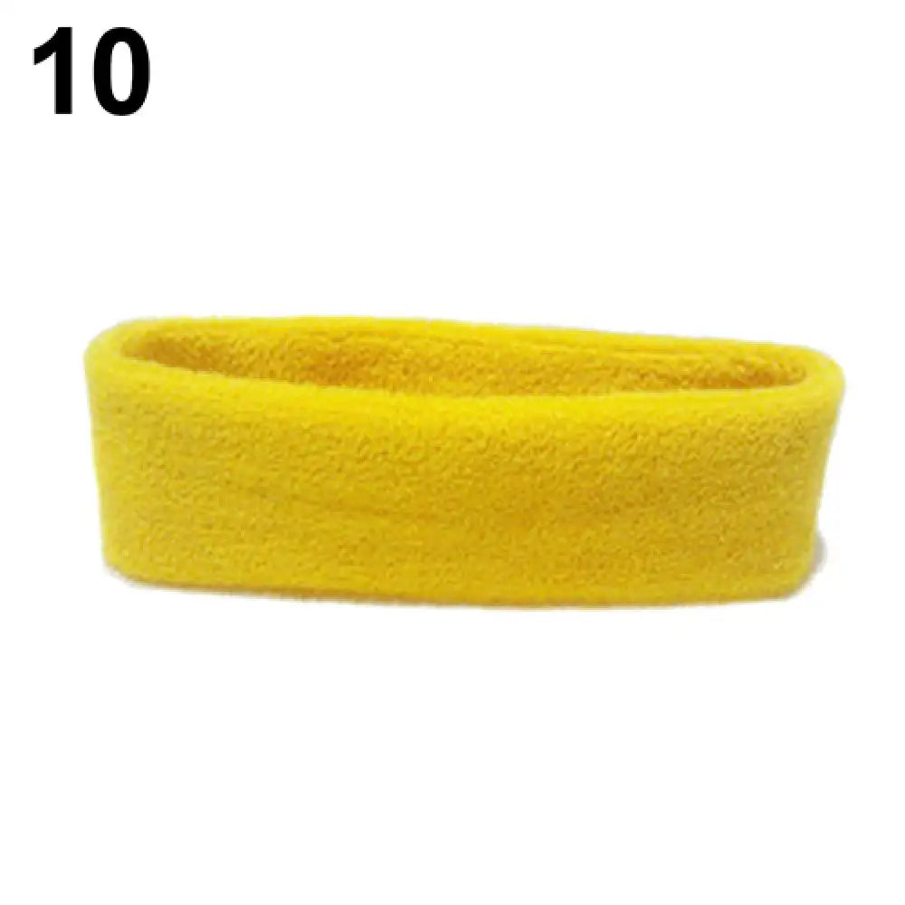 Quick-Dry Sports Sweatband Headband – Gym, Yoga & Fitness Sports Sweatband Headband PRIMED YELLOW