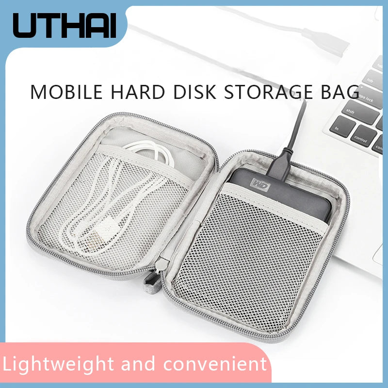 UTHAI EVA 2.5" Hard Drive Storage Case with Cable Compartment Hard Drive Case PRIMED