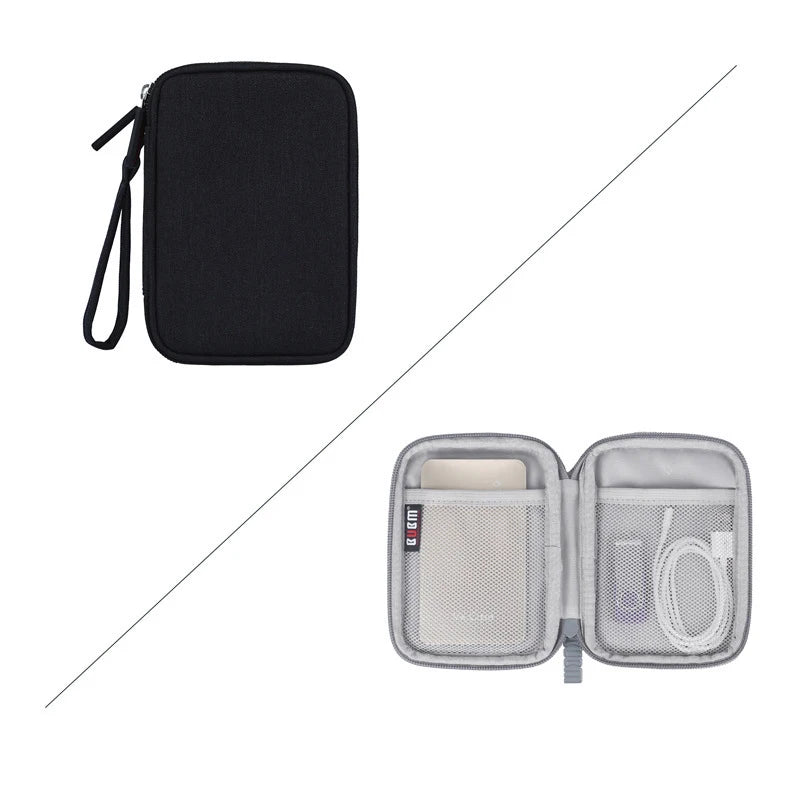 UTHAI EVA 2.5" Hard Drive Storage Case with Cable Compartment Hard Drive Case PRIMED black