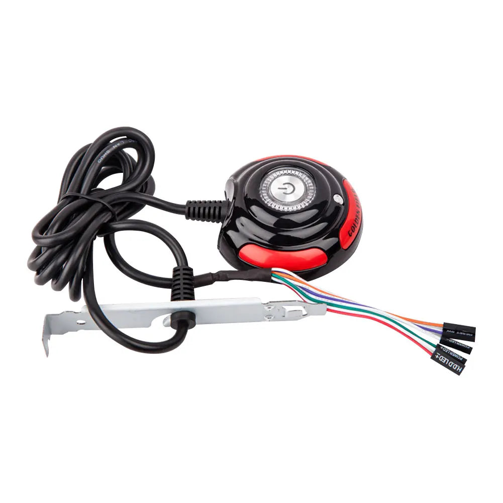 1.6m PC Case Power On/Off Reset HDD Push Button Switch PC Case Switch PRIMED Red
