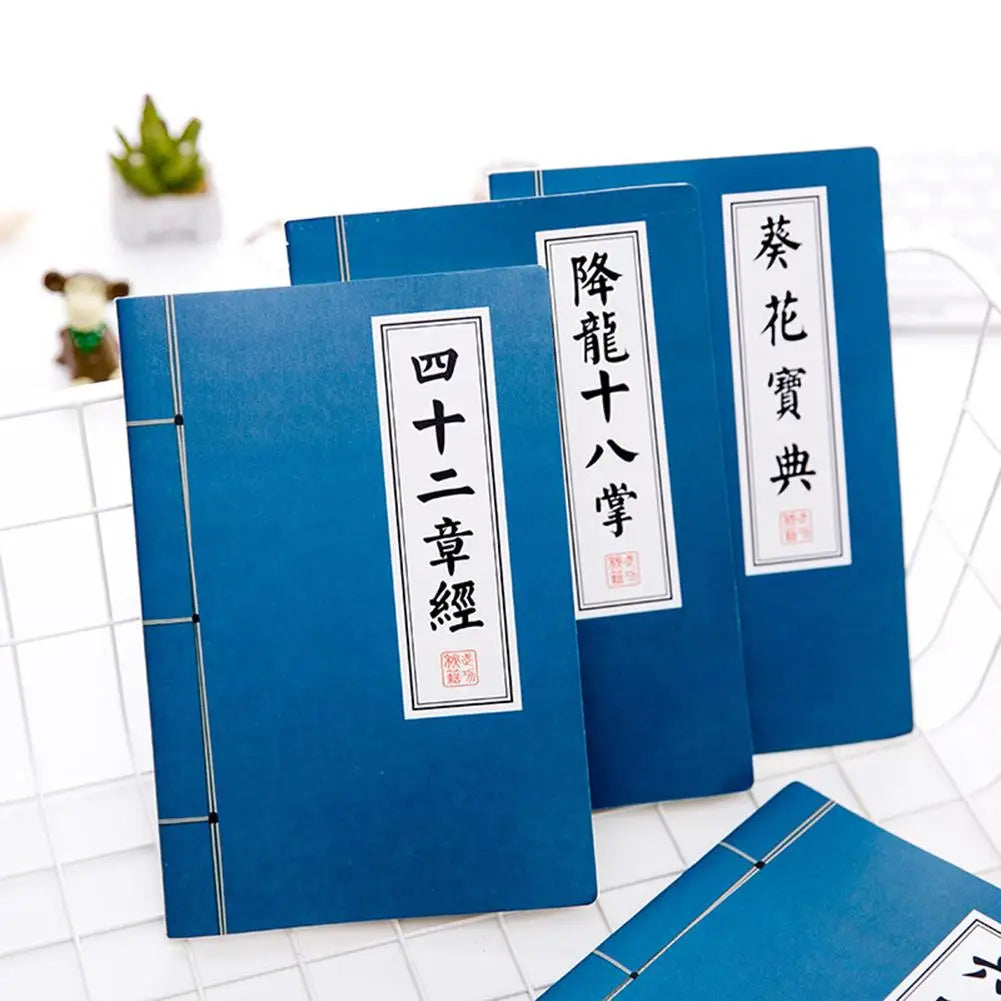 Vintage Chinese Kung Fu A5 Notebook – Martial Arts Script Design Novelty Notebook PRIMED
