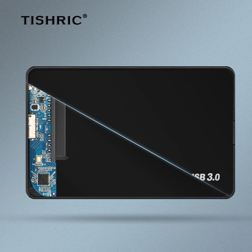 TISHRIC 2.5" HDD Enclosure SATA to USB 3.0 – Up to 8TB HDD Enclosure PRIMED