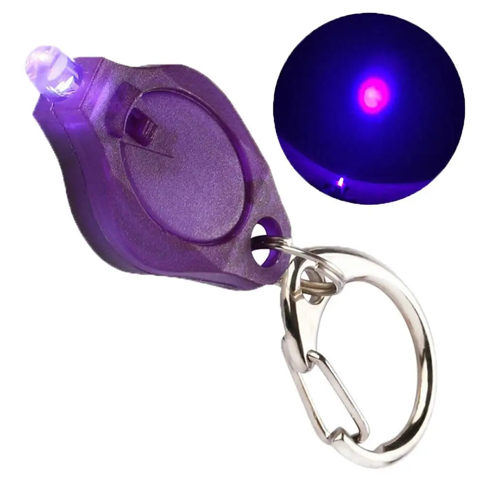UV LED Keychain Flashlight – Mini Currency Detector Light LED Keychain Flashlight PRIMED PURPLE