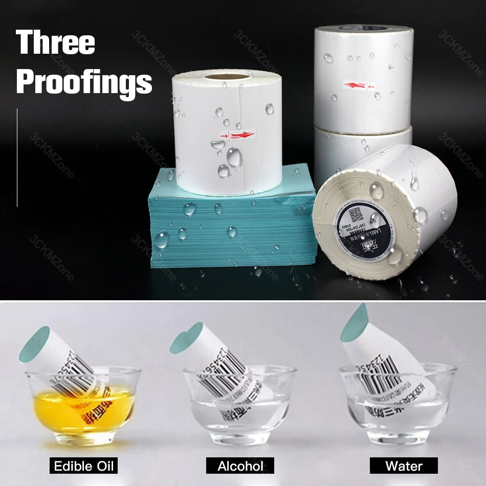 4" Thermal Label Rolls 100x100mm 100x150mm + Stand Holder Thermal Label Rolls PRIMED
