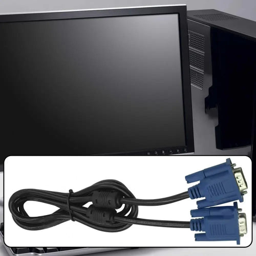 1.5m VGA Male to Male Cable – Monitor, TV & Projector VGA Cable PRIMED