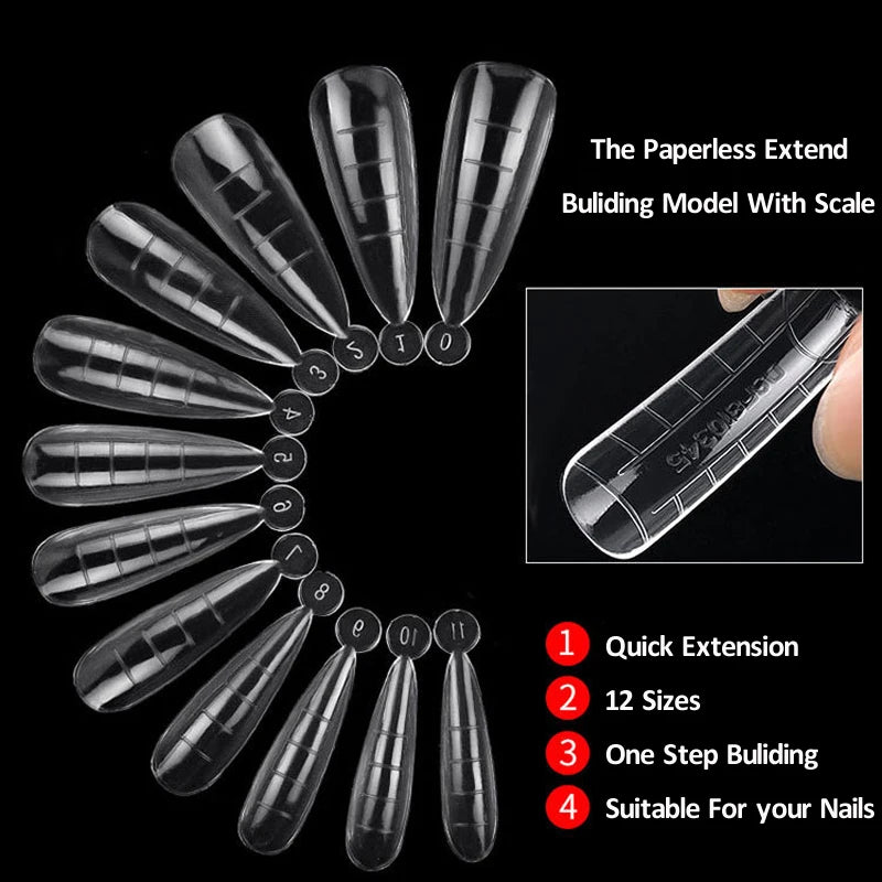 Nail Extension Forms – Quick Build Gel & Acrylic Molds 100–120 Pcs