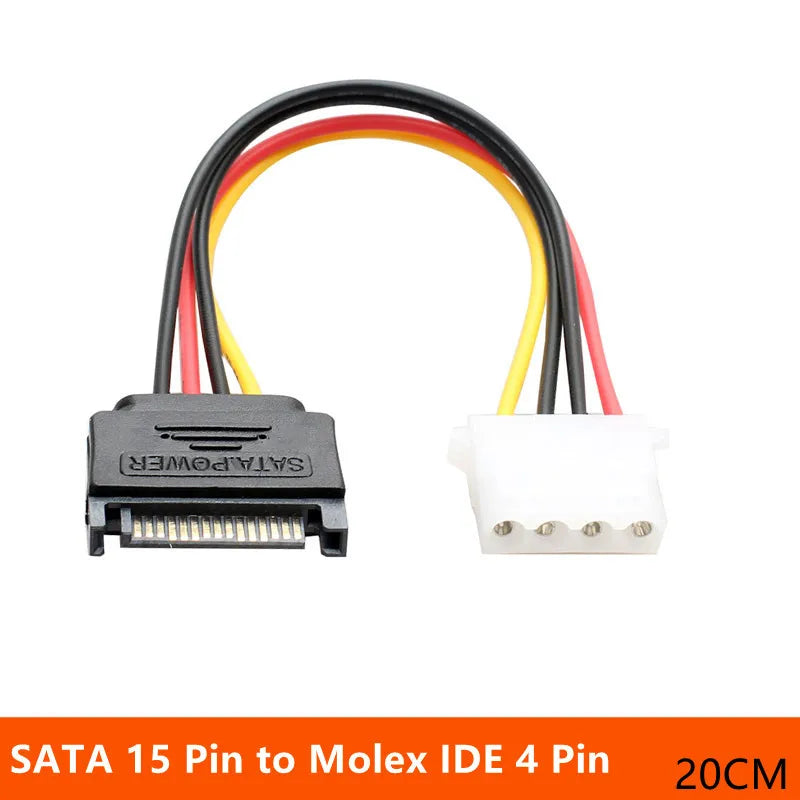 Molex IDE to SATA Power Cable Adapter & Splitter – PC HDD SATA Power Cable PRIMED